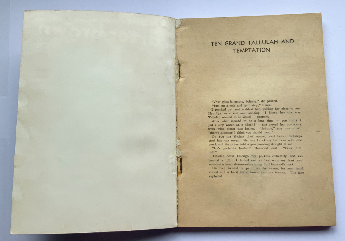 TEN GRAND TALLULAH AND TEMPTATION Australian crime pulp fiction book by Carter Brown 1957
